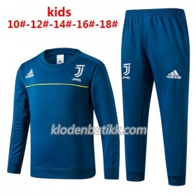 Barn Juventus Trenings Collegegenser Set 2017-18 Blå